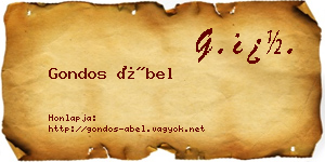 Gondos Ábel névjegykártya